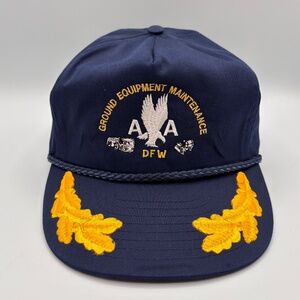 Vintage American Airlines DFW Ground Equipment Maintenance Snapback Hat NWT